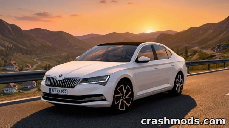 Skoda Superb – Detailed Car with HQ Dashboard American Truck Simulator mod screenshot