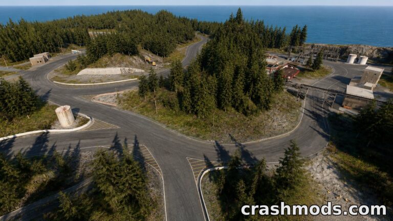 Slime’s Drift Map – Coastal Industrial Drift Zone BeamNG.drive mod screenshot