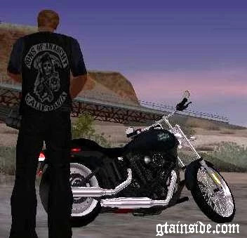 Sons of Anarchy Vest – Custom Biker Jacket Skin GTA San Andreas mod screenshot