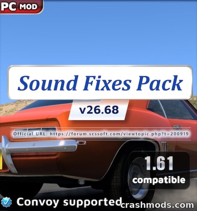 Sound Fixes Pack – Rain, Tire, Train and Traffic Sound Overhaul Euro Truck Simulator 2 mod screenshot