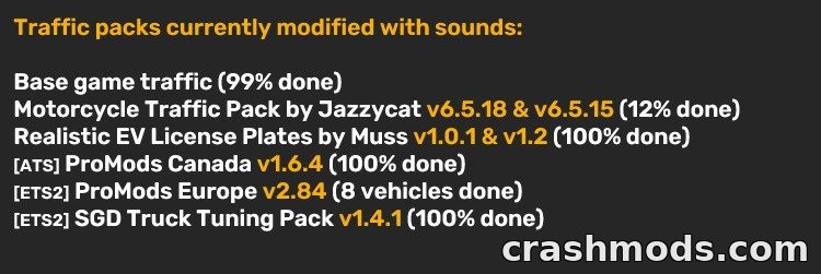 Sound Fixes Pack – Rain, Tire, Train and Traffic Sound Overhaul – screenshot 4