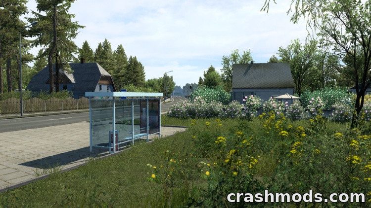 Spring – Flowery Vegetation, Realistic Light and Wet Roads – screenshot 2