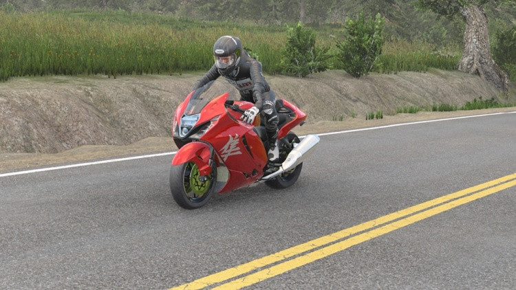 Suzuki Hayabusa 2025 – Detailed Sport Motorcycle BeamNG.drive mod screenshot
