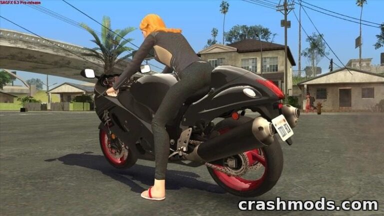 Suzuki Hayabusa – High-Performance Sportbike for Original Edition GTA San Andreas mod screenshot