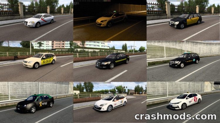 Taxi Traffic Pack – Taxis in AI Traffic Across 15 Countries Euro Truck Simulator 2 mod screenshot