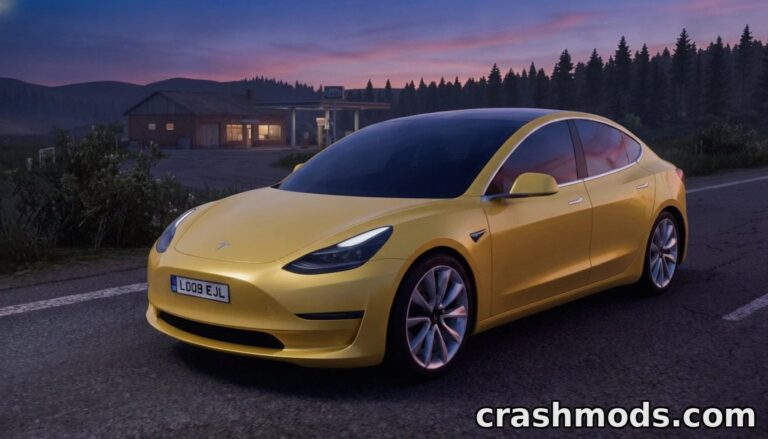 Tesla Model 3 Performance 2021 – Realistic Electric Car Experience American Truck Simulator mod screenshot