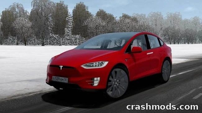 Tesla Model X 2017 – Electric SUV with Rear Camera and Extras City Car Driving mod screenshot