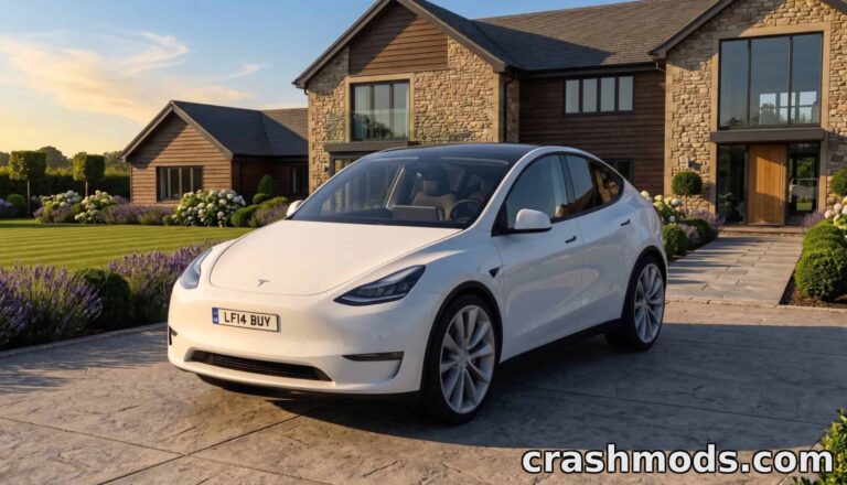 Tesla Model Y – Electric Vehicle Addon American Truck Simulator mod screenshot