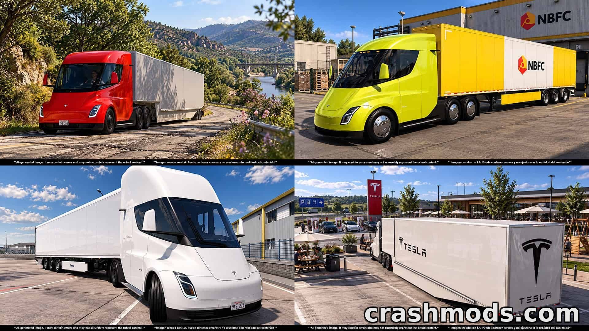Tesla Semi Truck 2019 & Trailer – Electric Hauler Pack – screenshot 3
