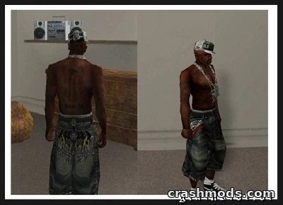 The BIG Makaveli Short Jeans – Custom Character Skin GTA San Andreas mod screenshot