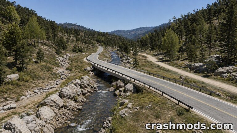 The Gap – Rugged Mountain Road and Off-Road Map BeamNG.drive mod screenshot