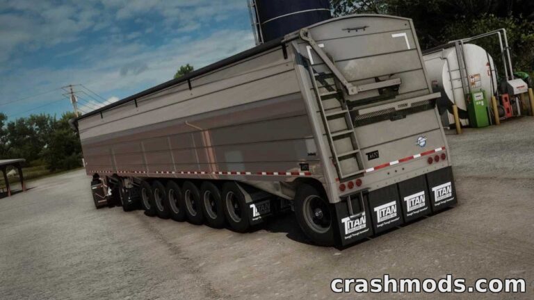 TITAN Unibody Hopper – Customizable Trailer American Truck Simulator mod screenshot