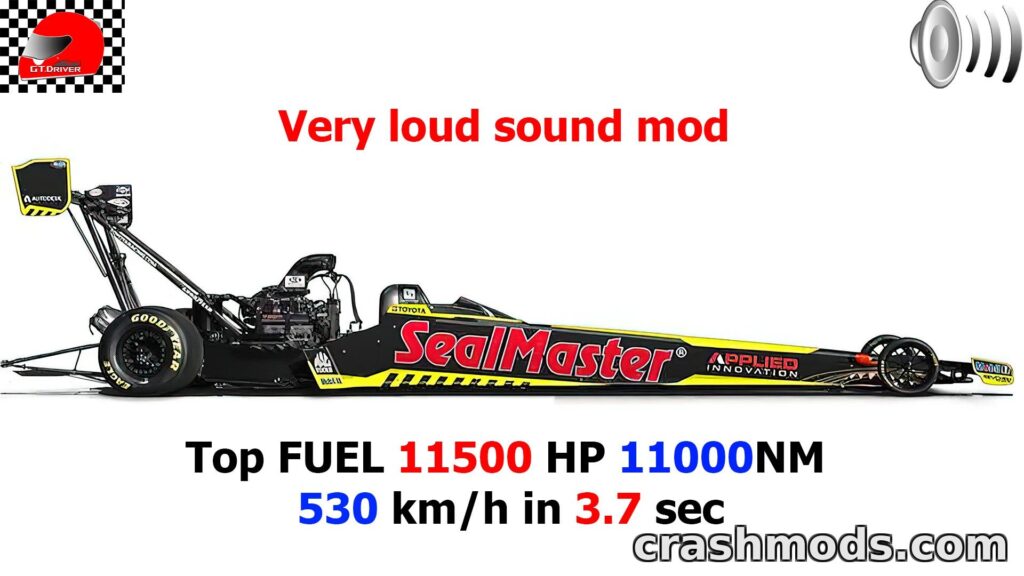Top FUEL Dragster Sound Pack – Extreme Acceleration Audio Assetto Corsa mod screenshot