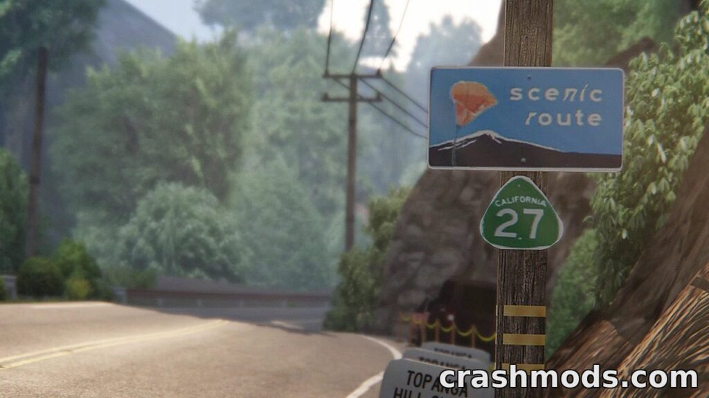 Topanga Canyon 04 Race – Canyon Road Track with 30 Pit Boxes Assetto Corsa mod screenshot
