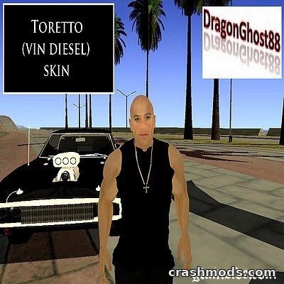Toretto FnF Character Skin – Fast and Furious Icon GTA San Andreas mod screenshot