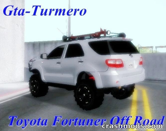 Detailed Toyota Fortuner 2013 SUV mod for GTA San Andreas, showcasing off-road features and rugged design.