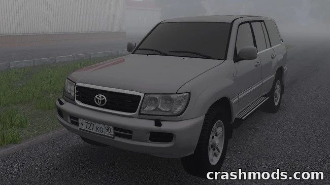 Detailed Toyota Land Cruiser 100 4.7 SUV addon showcased in a foggy City Car Driving environment.