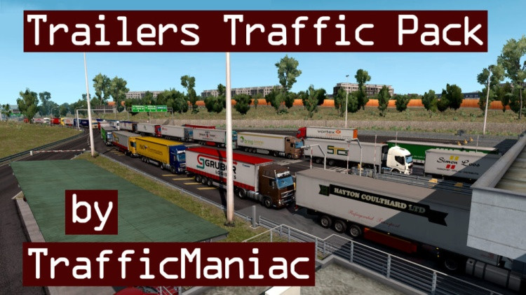 Trailers Traffic Pack – 1383 AI Trailers with 5115 Company Skins Euro Truck Simulator 2 mod screenshot