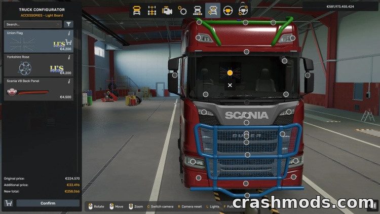 Truck Accessory Pack – Mirrors, Bumpers, Lights and Trim Euro Truck Simulator 2 mod screenshot