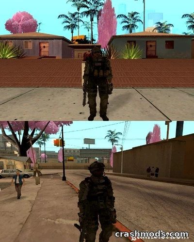 Truck and Grinch – Modern Warfare 3 Delta Soldier Skins GTA San Andreas mod screenshot