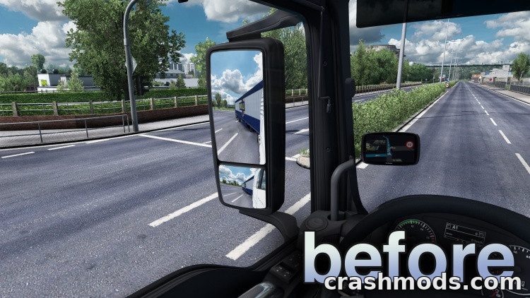 True Mirror FOV – European Style Flat and Convex Truck Mirrors Euro Truck Simulator 2 mod screenshot