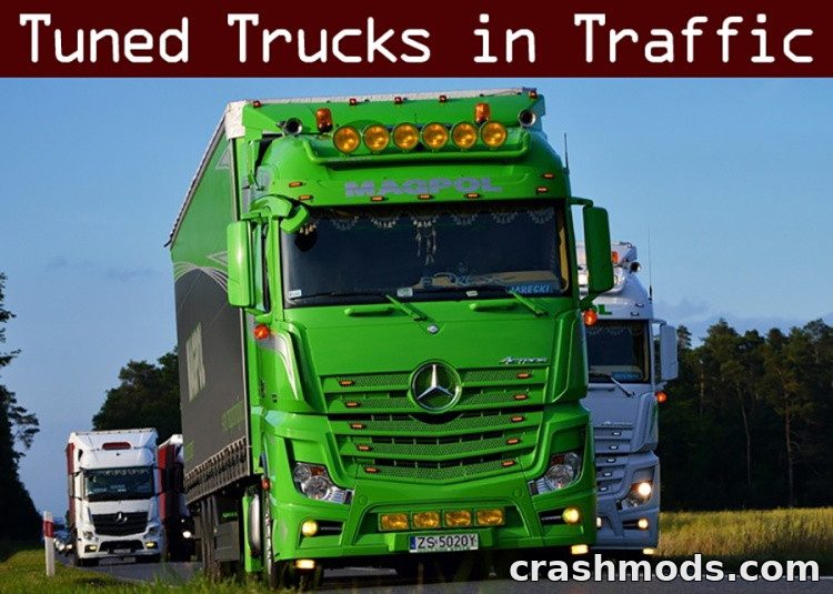 Tuned Truck Traffic Pack – About 70 Customised AI Trucks Euro Truck Simulator 2 mod screenshot