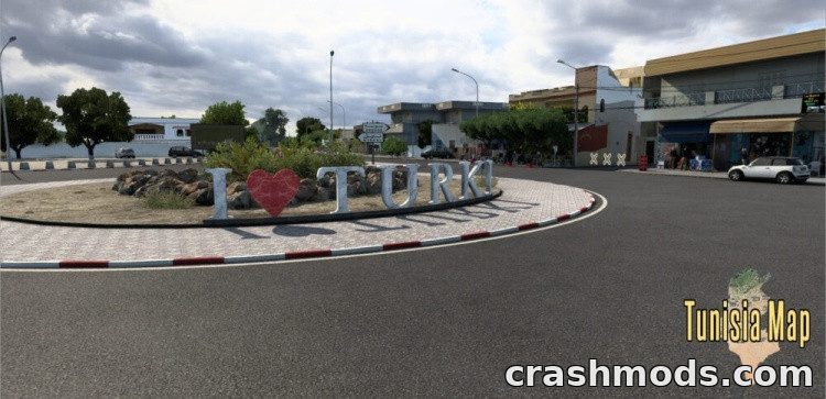 Tunisia Map – Real Scale Map With Tunis and 26 Companies Euro Truck Simulator 2 mod screenshot