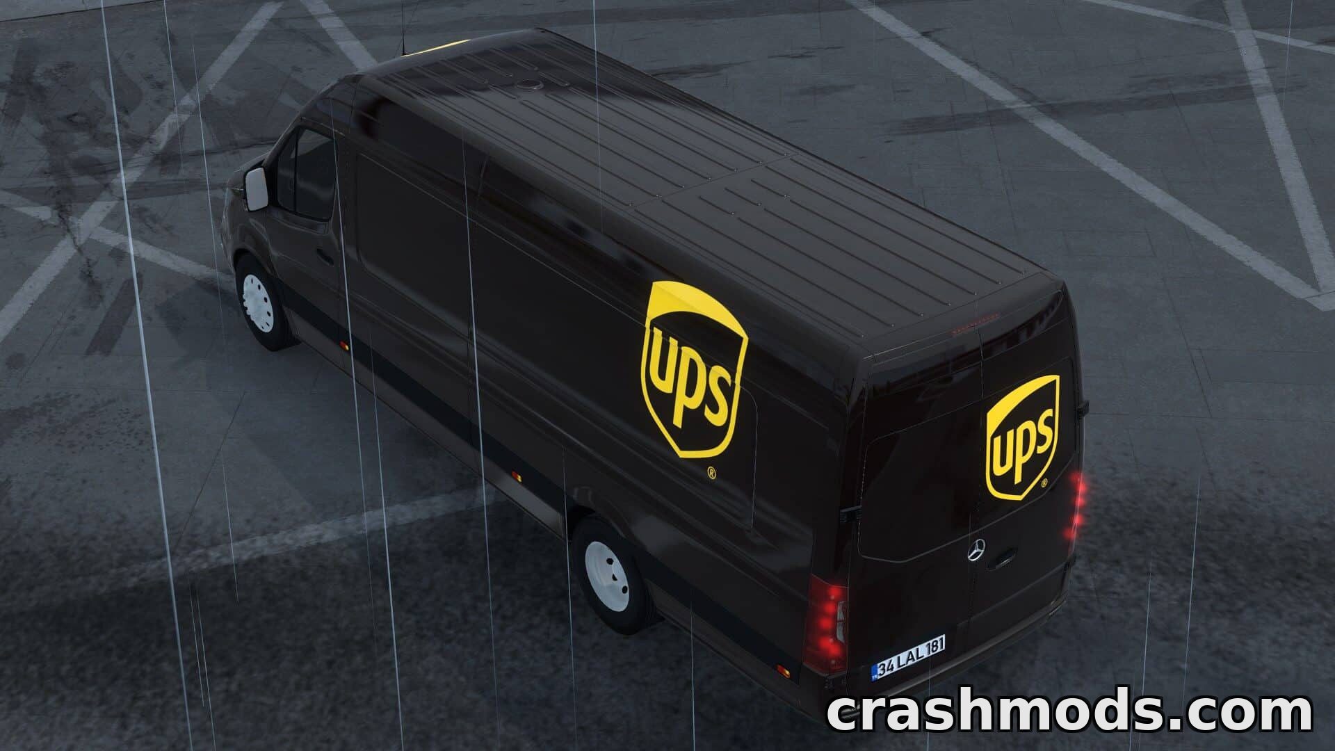 UPS Mercedes-Benz Sprinter – Delivery Van Skin – screenshot 3