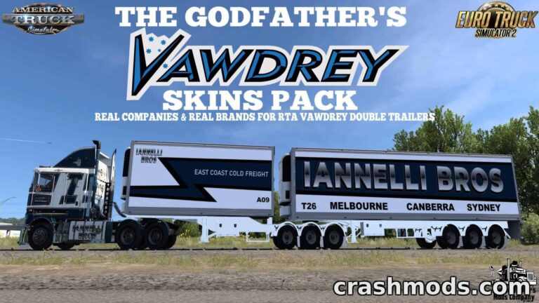 Vawdrey Trailer Skins – 105 Real Company Liveries American Truck Simulator mod screenshot