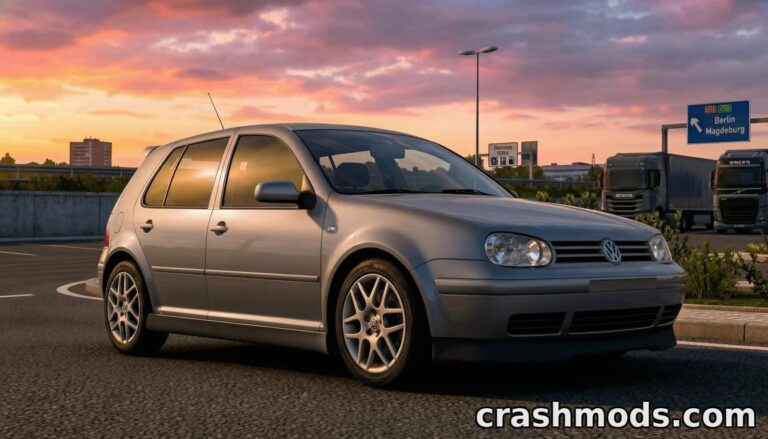 Volkswagen Golf 4 1.9 TDI – Realistic Compact Car Experience American Truck Simulator mod screenshot