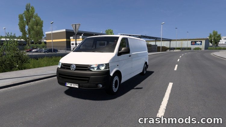 Volkswagen Transporter T5 2.0 TDI – Van with Original TDI Sound Euro Truck Simulator 2 mod screenshot