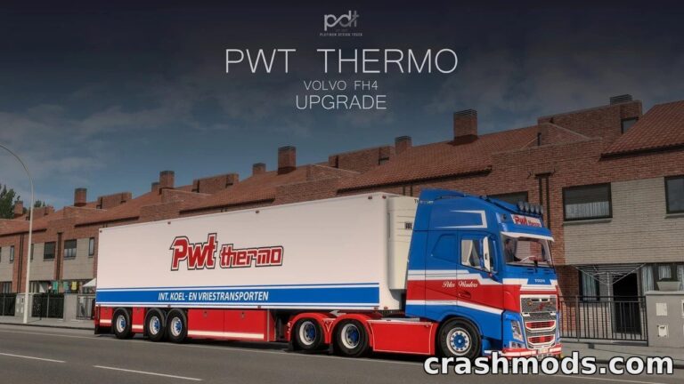 Volvo FH12 PWT Thermo – Custom Truck and Trailer Combo Euro Truck Simulator 2 mod screenshot