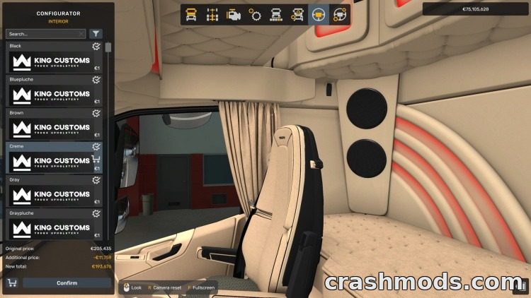 Volvo FH6 Custom Interior – Eight Seat and Trim Styles – screenshot 2