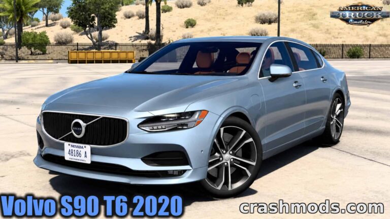 Volvo S90 T6 2020 – Premium Sedan with Custom Interior American Truck Simulator mod screenshot