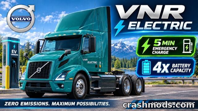 Volvo VNR Electric – Buyable Truck & Fast Charging American Truck Simulator mod screenshot