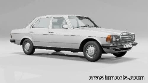 Realistic Mercedes diesel car model from the W123 Realistic Engine Soundpack for BeamNG.drive.