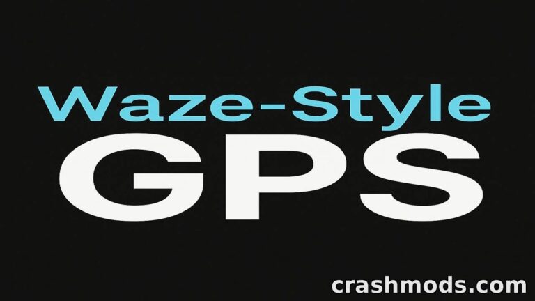 Waze Style GPS Navigation Colors – Dark Mode Navigation Overhaul American Truck Simulator mod screenshot