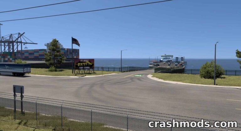 West Coast Ferry Terminals – Los Angeles & Oakland American Truck Simulator mod screenshot