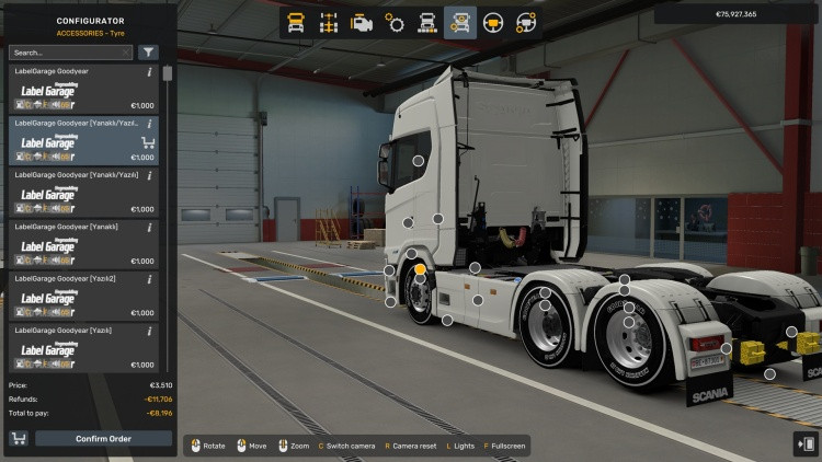 Wheel and Tire Pack – Chrome Rims and White Letter Tires – screenshot 2