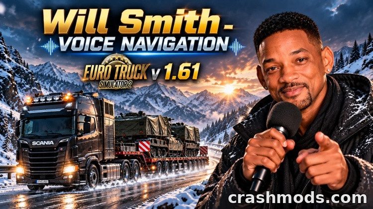 Will Smith Voice Navigation – English GPS Voice Pack Euro Truck Simulator 2 mod screenshot