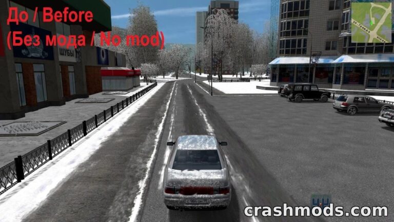 Winter Atmosphere – Snowy Visual Overhaul and Textures City Car Driving mod screenshot